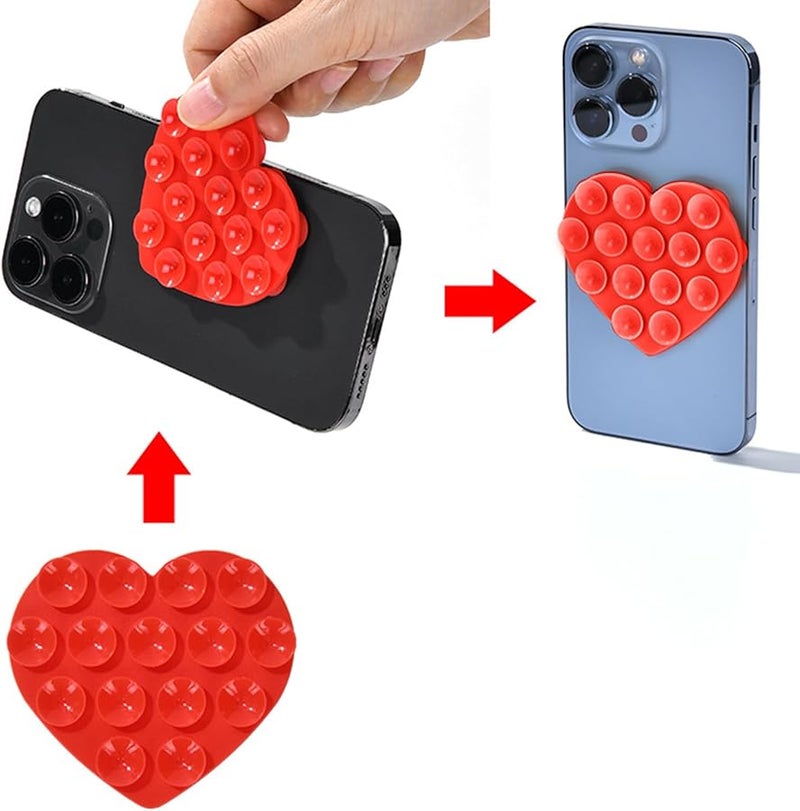 Yellow Green Silicone Suction Phone Case Adhesive Mount Strong Grip Holder for Video - Image 2